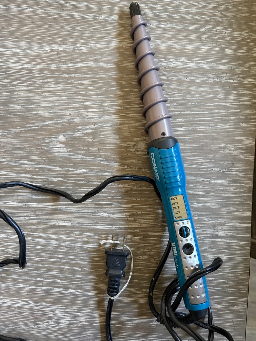 Conair Spiral Curling Iron - Teal and Silver